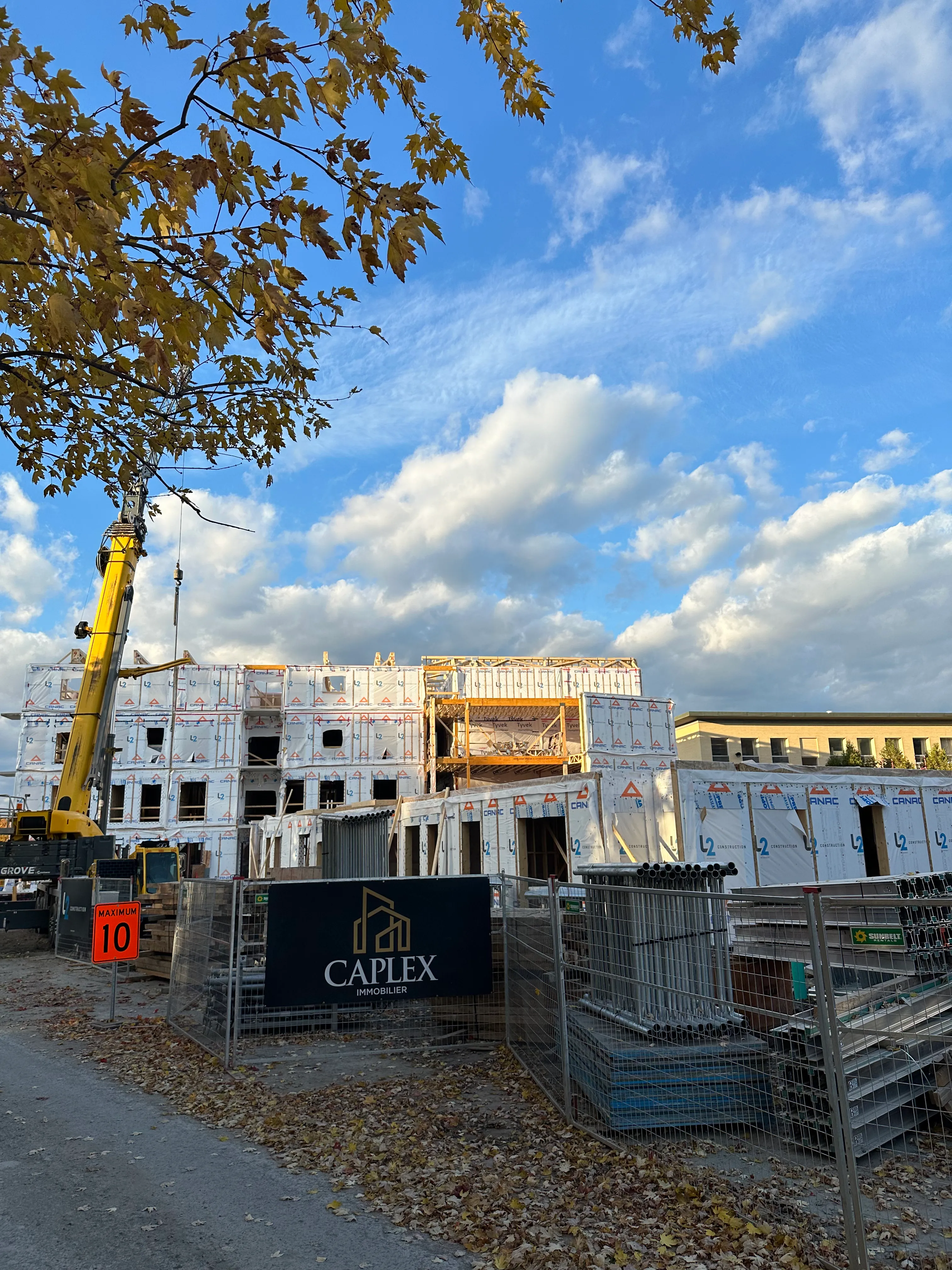 Vue d’ensemble d’un projet immobilier résidentiel